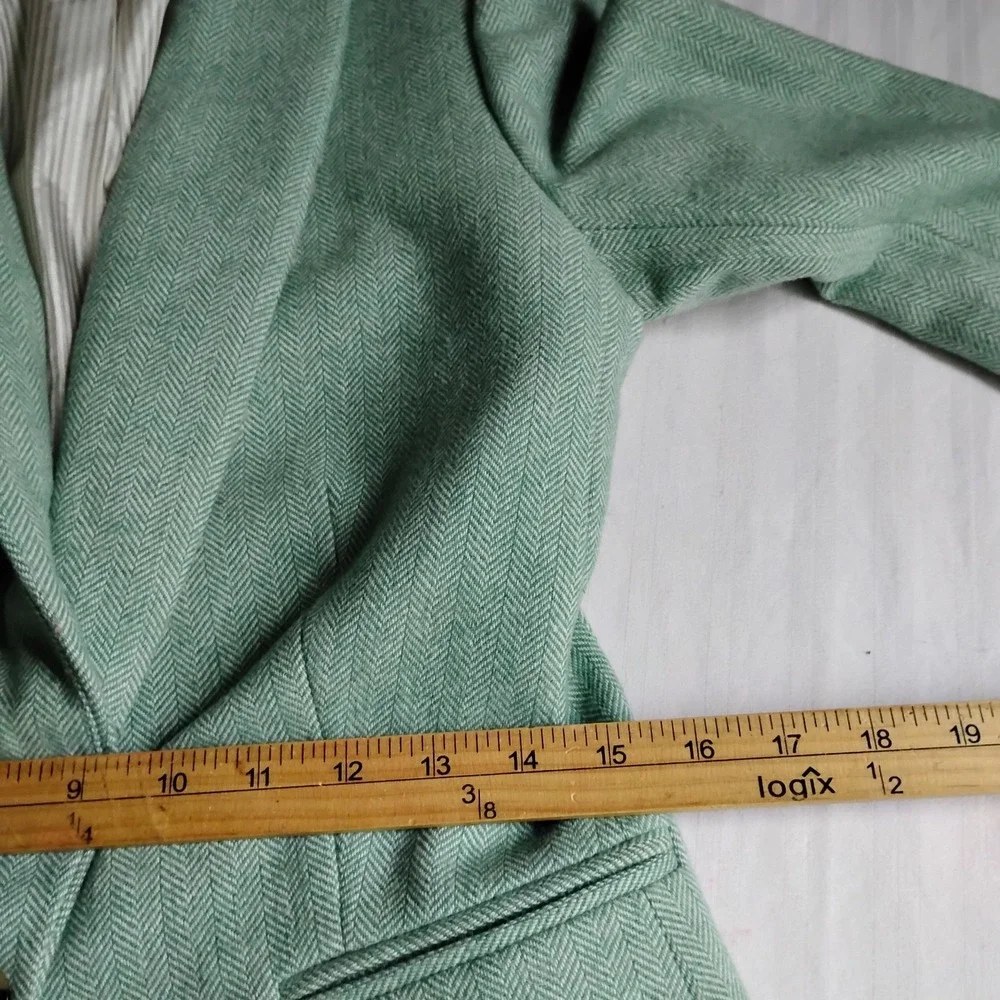 J. Crew Mint Green Tailored Single-Button Blazer